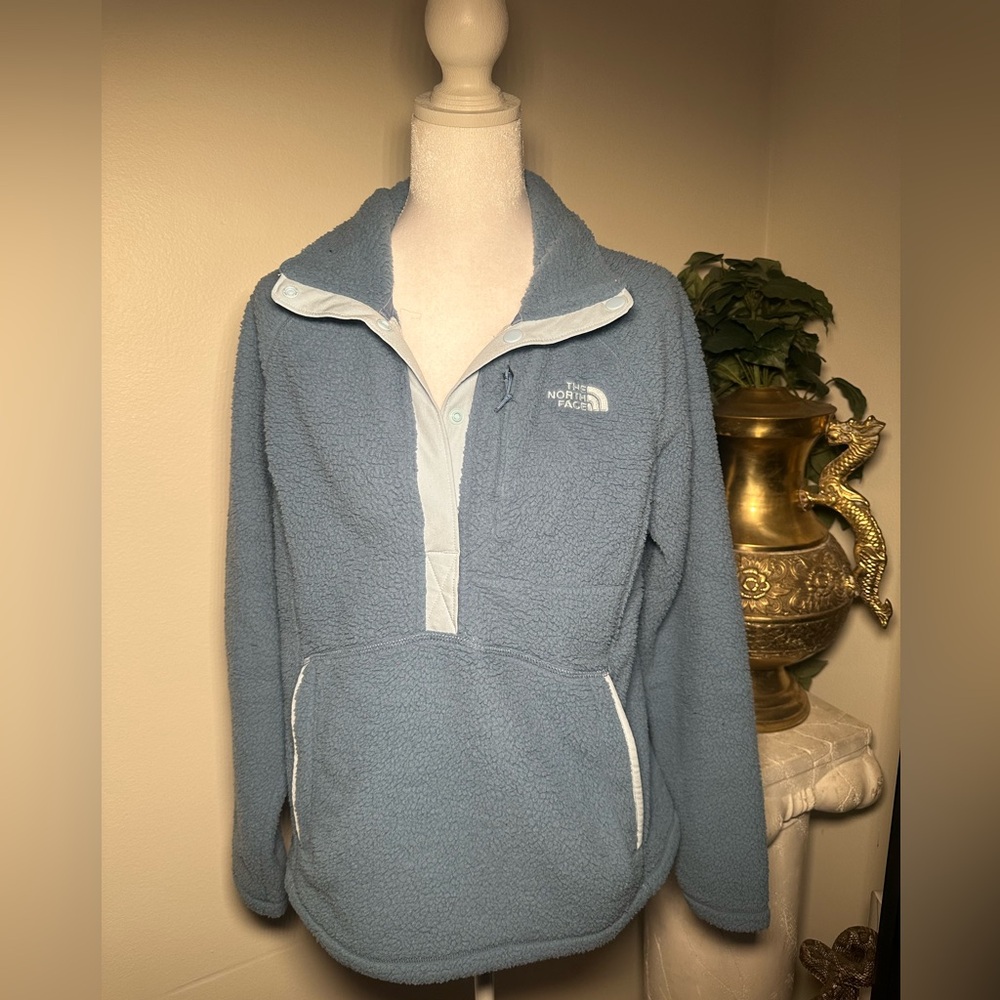 The North Face Sherpa Quarter Button Pullover Fleece Size M